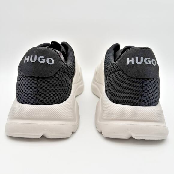 HUGO Mens Leon Running Sneaker US 12 EU 45 Light Grey White Athletic NIB main image 4